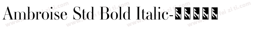 Ambroise Std Bold Italic字体转换